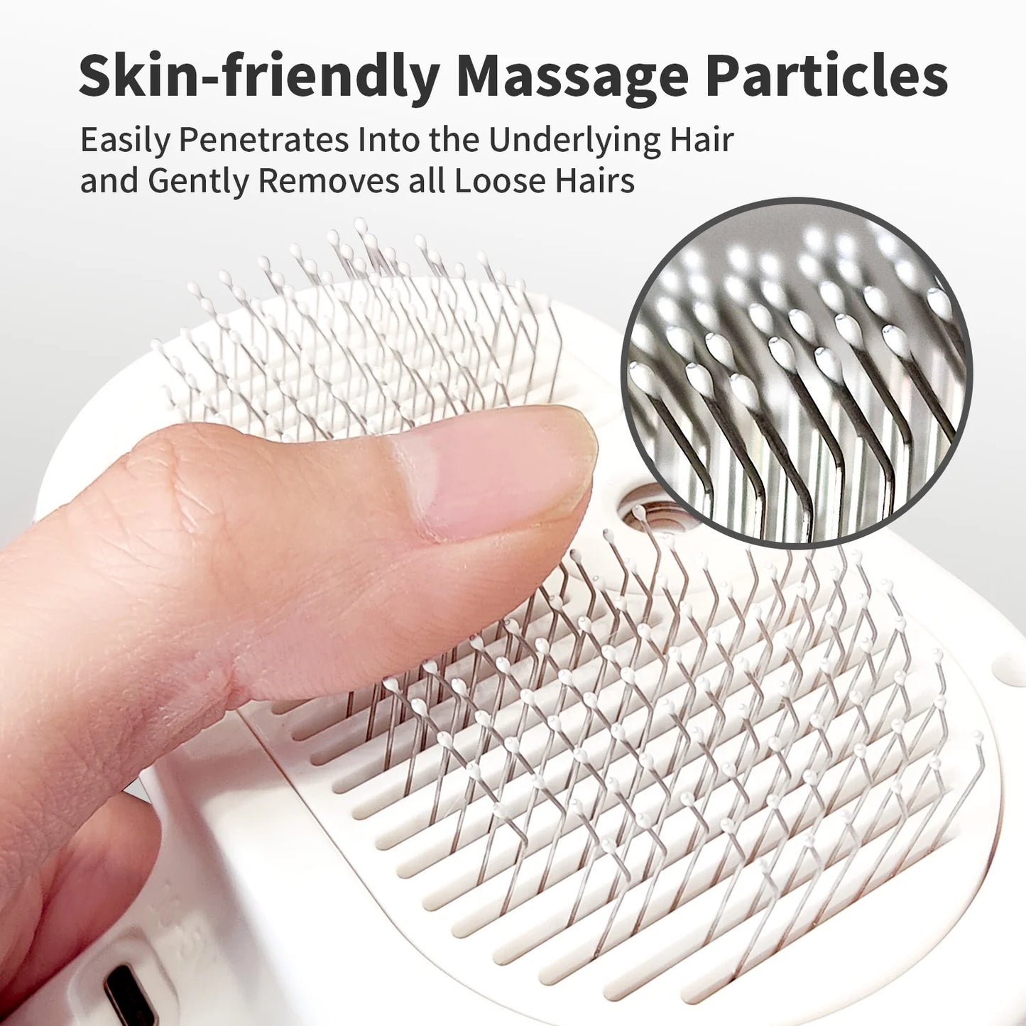 Professional Rechargeable Auto Misting Cat Grooming Brush with Self-Cleaning Mechanism for All Fur Types - Efficiently Reduces Static and Removes Loose Hair